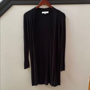 Loft lightweight duster length rib knit cardigan